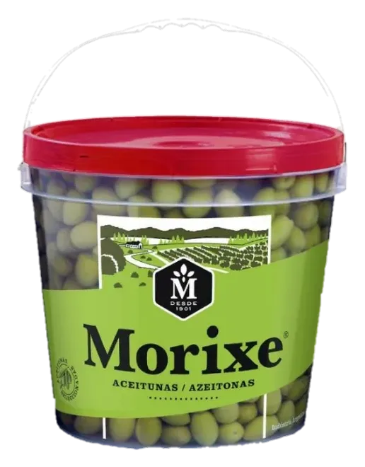 AZEITONAS VERDES INTEIRAS MORIXE CAL 20/24 BALDE 3,2KG/2KG