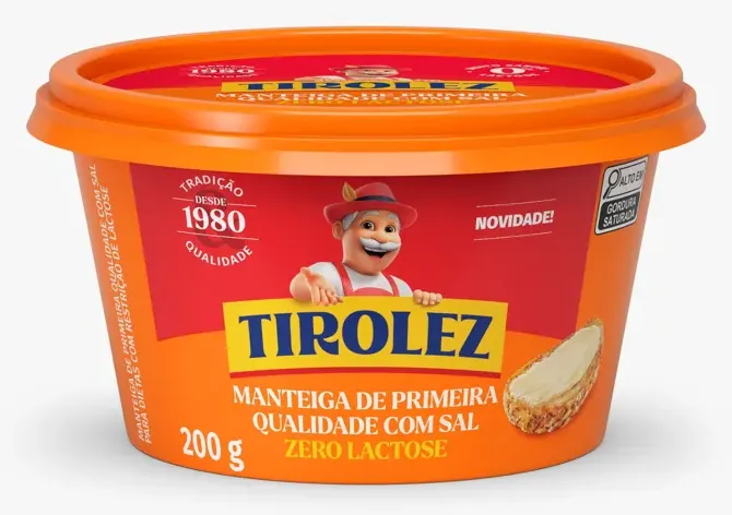 MANTEIGA C/SAL ZERO LAC TIROLEZ POTE 200G CX 12UN
