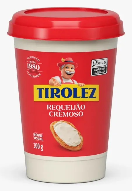 REQUEIJAO CREMOSO COPO TIROLEZ 200G CX 24UN