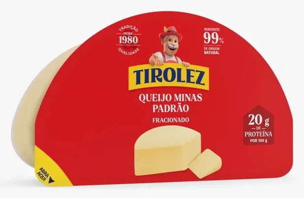 QUEIJO MINAS PADRAO FRACIONADO TIROLEZ 500G CX 8KG